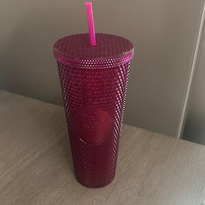 Starbucks Deep purple maroon  Textured Tumbler with Straw